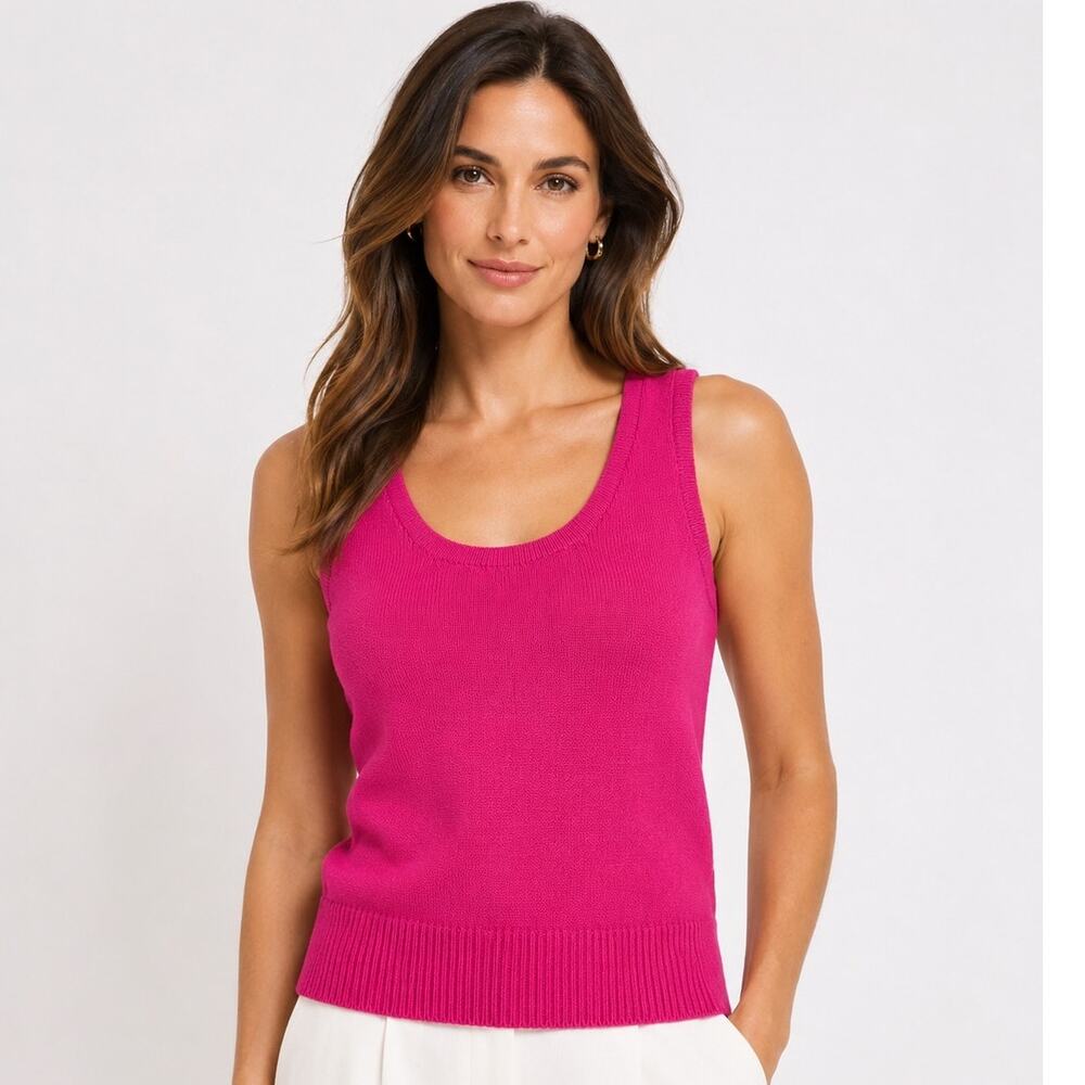 St. John Pink Sleeveless Top Blouse
